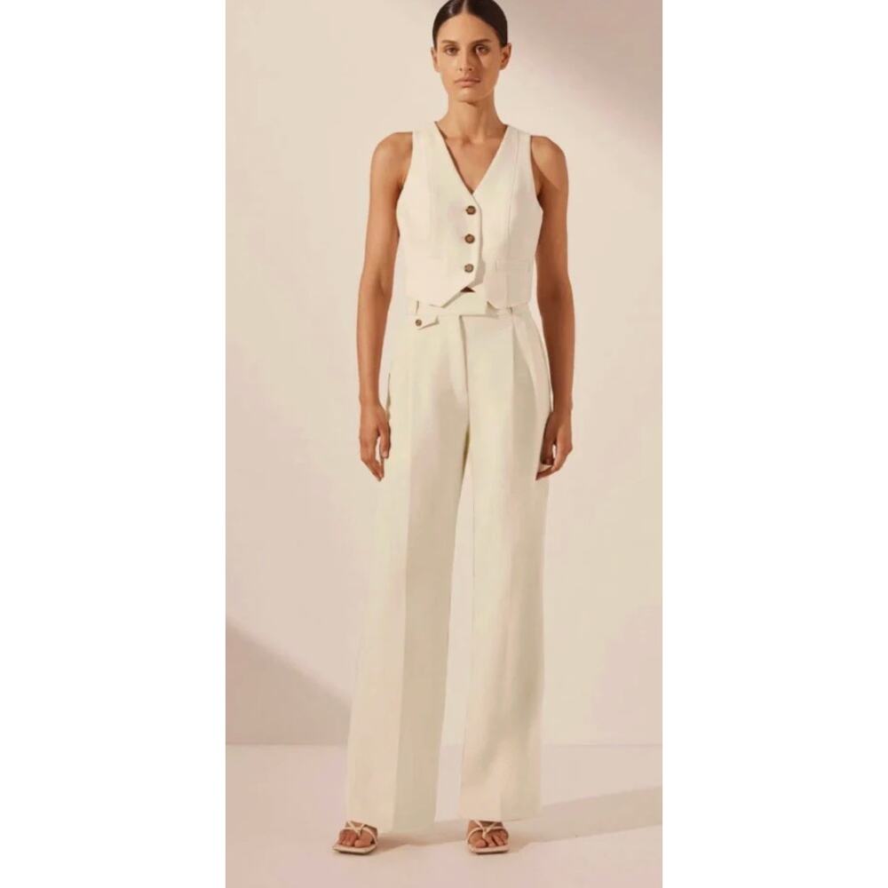 Shona Joy set - High Waisted tailored Pant with Fitted Vest Size 6 / 8 - Picture 11 of 11